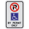 Reflective Wheelchair Accessible Parking Sign for Mississauga with 'Permit Only' message