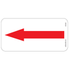 Vibrant red arrow sign made of aluminum