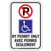 Bilingual Wheelchair Accessible Parking Permit Sign