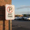 No Parking Any Time Aluminum Sign