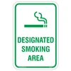 Designated Smoking Area Aluminum Sign