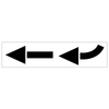 Arrows Stencil being used on a parking lot surface to direct traffic flow effectively.
