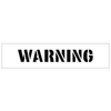 The Warning Stencil creates a high-impact hazard sign.