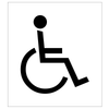 Application of the Wheelchair Accessible Symbol Stencil on a concrete surface