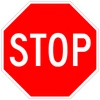 Stop Sign RA-1 mandates drivers to come to a complete stop before proceeding through an intersection