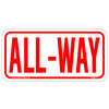All-Way Tab RA-1T signifies the requirement of an all-way stop at an intersection as determined by the road authority.