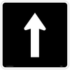 Regulatory Straight Through Only Sign RB-47 specifies a lane exclusively for straight-through traffic.