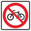 No Bicycles Sign RB-67 prohibits bicycles on certain freeways