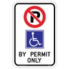 Rb-93 Disabled Parking Permit Sign indicating designated parking spaces for vehicles with valid disabled permits