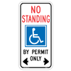RB-94 Disabled Standing Exemption Sign for vehicles with a disabled parking permit