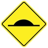 Regulatory Speed Hump Sign WA-74 indicates the presence of a speed hump to slow down vehicular traffic.