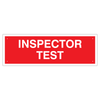 Inspector Test Sign