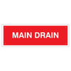 Main Drain Sign