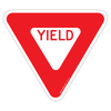 Non-Reflective Yield Sign for indicating traffic priority.