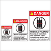 Missile Hazard, Secure All Cylinders And Cylinder Caps Danger Signs
