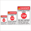 Construction Area, Do Not Enter, Authorized Persons Only Danger Signs