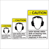 Noise Hazard, Ear Protection Required Past this Point Caution Signs