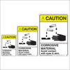 Corrosive Material Caution Sign