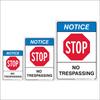 No Trespassing Notice Sign