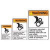 Conveyor May Start Without Warning Warning Signs