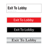 Exit To Lobby Door Signs