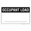 Occupant Load Sign, 9.75 x 6"