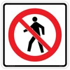 No Pedestrians Sign RC-12 forbids pedestrian access on freeways