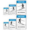 Use Handrail on Stairs Notice Signs