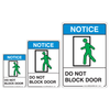 Do Not Block Door Notice Signs