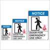 Door for Emergency Use Only Notice Signs