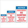 No Dumping Notice Sign