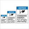Conserve Energy Notice Sign