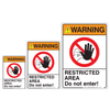 Restricted Area, Do Not Enter Warning Signs