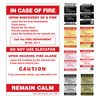 In Case of Fire Single Stage Elevator Alternativeernative Exit Signs