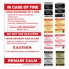 In Case of Fire Single Stage Elevator Alternativeernative Exit Signs