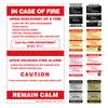 In Case of Fire Single Stage No Elevator Alternative Exit Signs