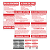 Bilingual In Case of Fire Single Stage No Elevator Extended Caution Signs