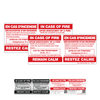 Bilingual In Case of Fire No Alarm Signs