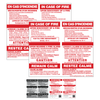 Bilingual In Case of Fire Temporal 2-Stage No Elevator false Alarm Signs