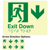 Photoluminescent Accessible Braille/Tactile Pathmarking Sign