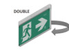 Hybrid LED & Photolum Running Man Single/Double-Sided Exit Signs