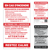 French In Case of Fire Sign