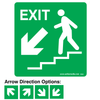 Stair Egress Exit - Green Plastic Signs/Stickers Stair Egress Exit - Green Plastic Signs/Stickers