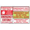 Emergency Exit Do Not Open - Photolum and Sticker