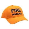 High-visibility Fire Warden Hats in red and orange for emergency identification