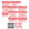 Bilingual In Case of Fire Single Stage Hotel Alarm Signs