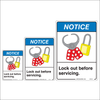 Lock Out Notice Signs
