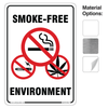Smoke-Free Environment Triple Symbol Signs