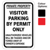 Visitor Parking By Permit Only Signs