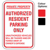 Resident Parking Only Signs